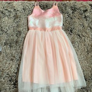 EUC Cat & Jack strappy pink tulle dress